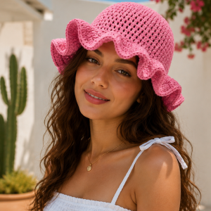 Handmade Ruffle Bucket Hat